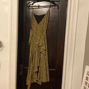 Floral midi wrap dress